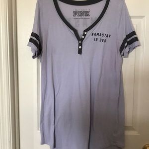 PINK NAMASTAY IN BED sleep shirt